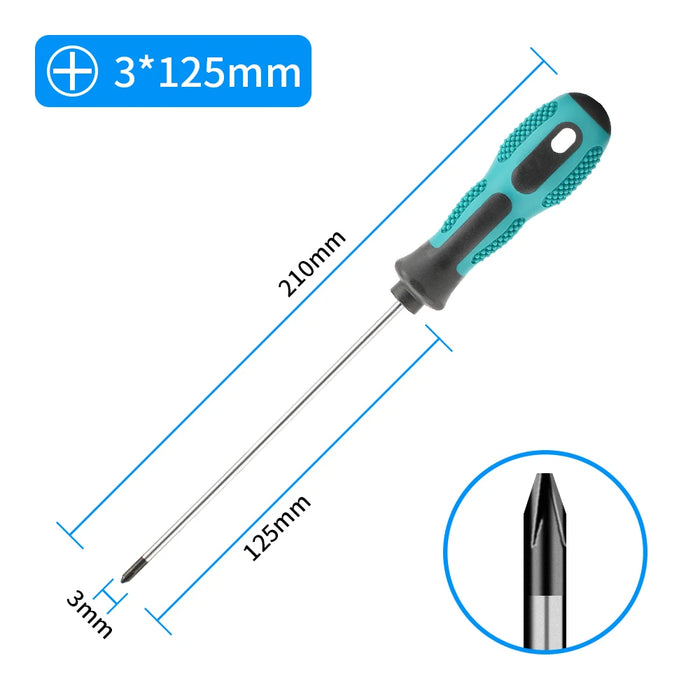 1PCS  Multifunctional Flat Head Cross Screwdriver Magnetic Screwdriver Household Basic Anti Slip Manual Screw Drive Tool
