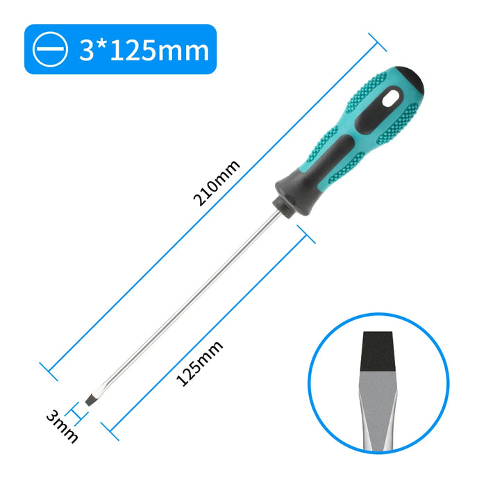 1PCS  Multifunctional Flat Head Cross Screwdriver Magnetic Screwdriver Household Basic Anti Slip Manual Screw Drive Tool