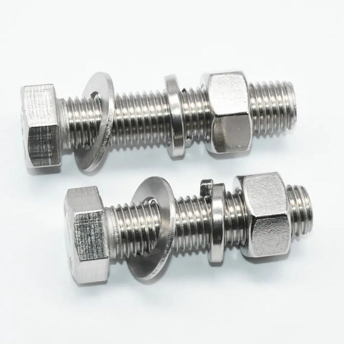 Flat Washer Hex Bolt Round Head Square Neck Hexagon Head Screw Flange Nut Spring Nut 304 Stainless Steel Screw Construction
