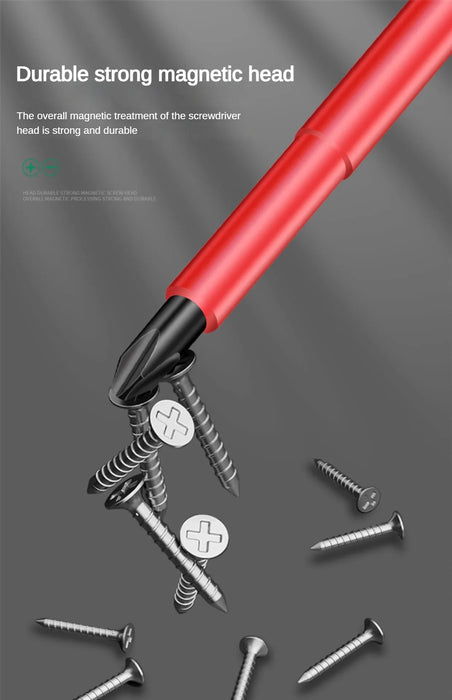 Insulated Screwdriver Slotted Cross Screwdrivers Phillips Flat Driver Electrician's Professional Maintenance Tools Hand Tool