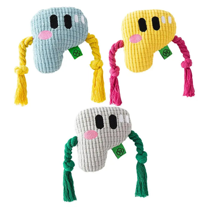 Squeak Plush Dog Toys For Small & Medium Breeds, Chew Resistant Rope To Keep Them Busy For Puppy Teething Chewing