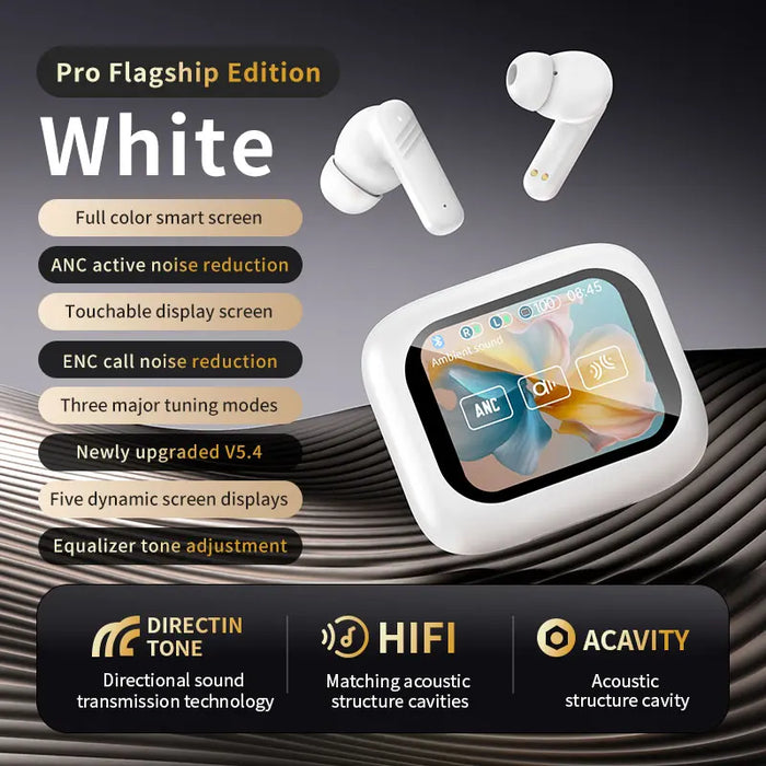 Wireless Headphones in Ear with ENC Noise Cancelling,  Stereo Deep Bass Wireless Earphones Long time Playtime, LED Display USB-C