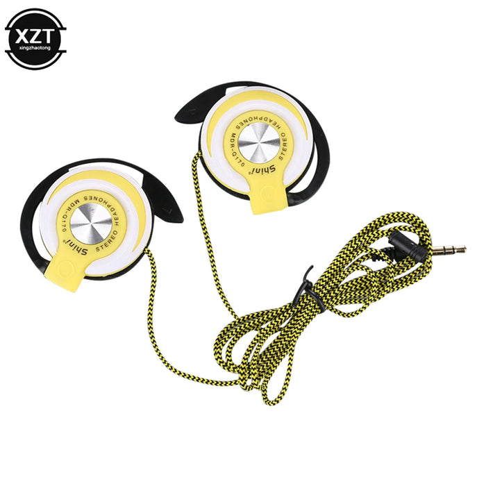 Wireless earphone 3.5mm Wired Headphones HIFI Heavy Bass Headset Over-ear Adjustable Ear Hook Earphones Music Earphone for Phone