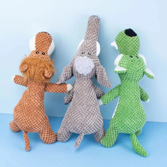 Plush Cartoon Puppy Dog Toys Pet Dog Chew Squeak Toys for Small Dogs Teeth Grinding Cleaning Are Not Easily Deformed Pet Toys