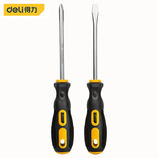 2Pc Magnetic Screwdriver Set with Phillips and Slotted Multi-Purpose Flat Head Cross Screw Driver Sets Household Repair Tool Kit