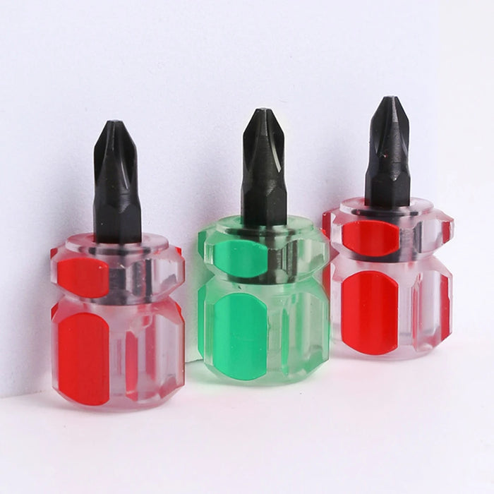 Short Screwdriver Set Flat Head and Cross-Head Mini Screw Driver for Narrow Spaces Repairing Sewing Machines Portable Hand Tools