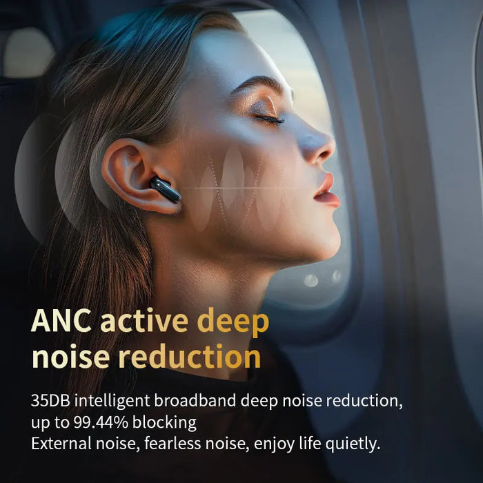 Wireless Headphones in Ear with ENC Noise Cancelling,  Stereo Deep Bass Wireless Earphones Long time Playtime, LED Display USB-C