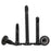 Flat Head Hex Socket Cap Self Drilling Screw Black Zinc 410 M5.5 M6.3 #12#14 Self Tapping Sheet Metal Screws 10/20pcs
