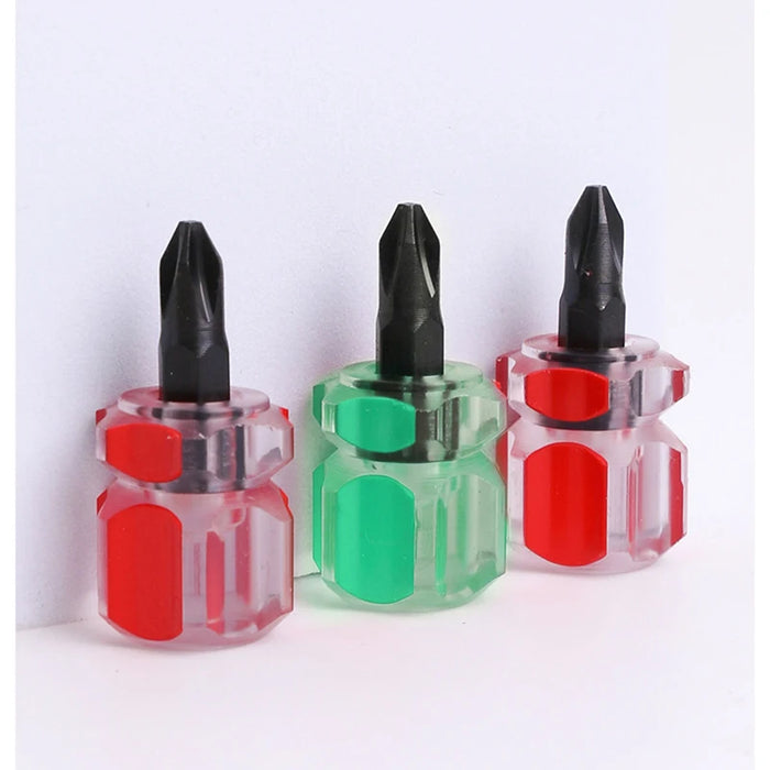 Sewing Machine Screwdriver, Ultra Short Mini Stubby Flat Head Phillips Screwdriver for Sewing Projects Narrow Spaces