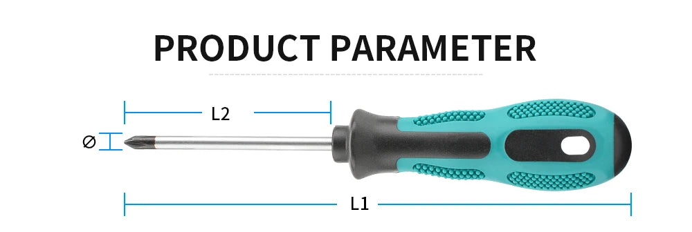 1PCS  Multifunctional Flat Head Cross Screwdriver Magnetic Screwdriver Household Basic Anti Slip Manual Screw Drive Tool