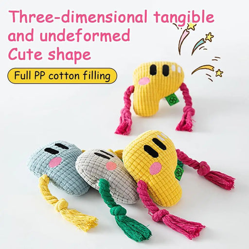Squeak Plush Dog Toys For Small & Medium Breeds, Chew Resistant Rope To Keep Them Busy For Puppy Teething Chewing