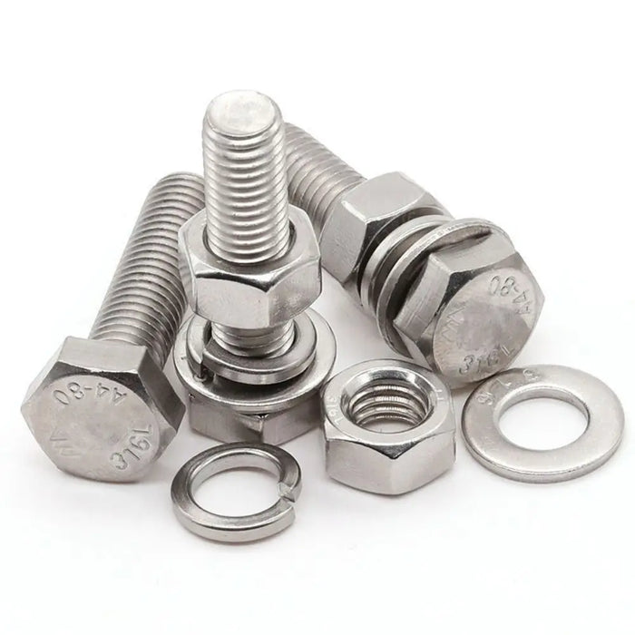 Flat Washer Hex Bolt Spring Nut Round Head Hexagon Head Screw Flange Nut Square Neck 304 Stainless Steel Screw Machinery