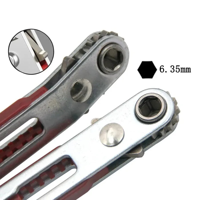 New Multifunctional Bidirectional Forward and Reverse Ratchet Screwdriver Elbow Flat Head Wrench Cross Screwdriver Slotted Tool