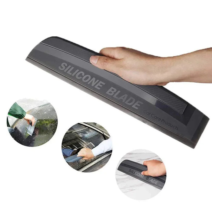 Soft Silicone Car Squeegee - Non - Scratch, No Noise, Ideal for Auto Wash, Wrap & Film Cleaning, Streak - Free Drying Blade