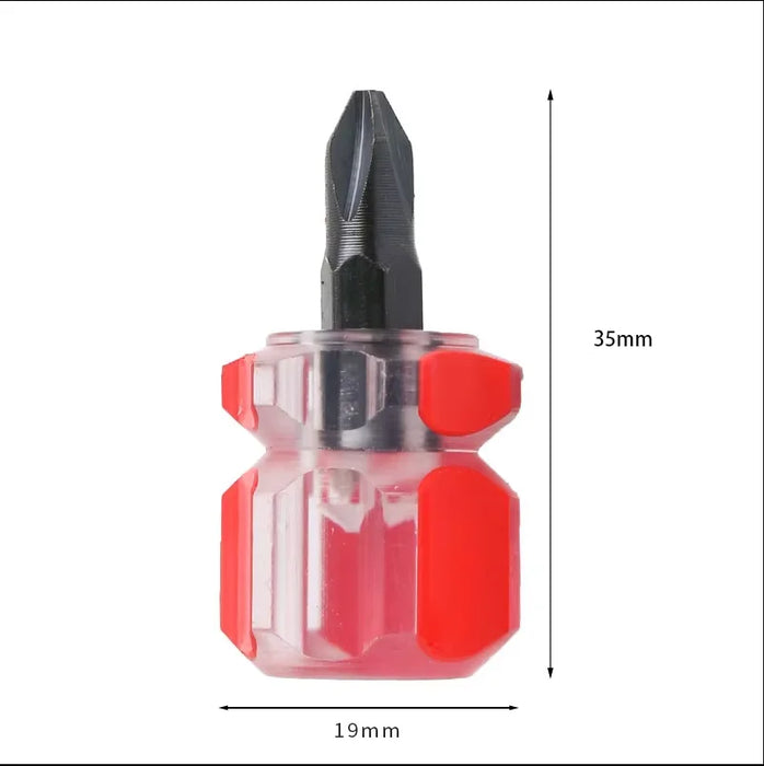 Sewing Machine Screwdriver, Ultra Short Mini Stubby Flat Head Phillips Screwdriver for Sewing Projects Narrow Spaces