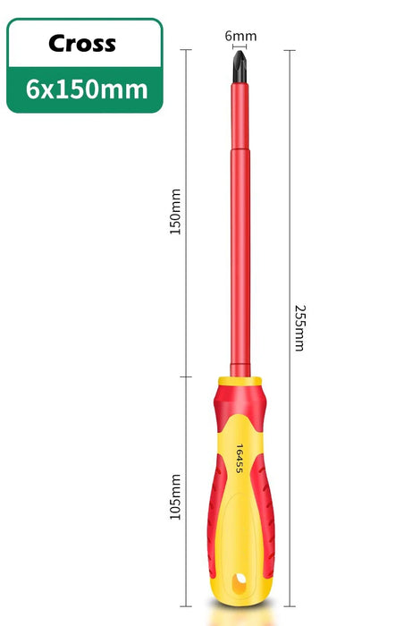 Insulated Screwdriver Slotted Cross Screwdrivers Phillips Flat Driver Electrician's Professional Maintenance Tools Hand Tool