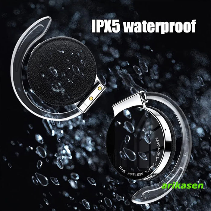 Open Ear Headphones TWS Wireless Bluetooth Earphones Noise Cancelling Microphones Headsets with Lights for Night Runnning Sport