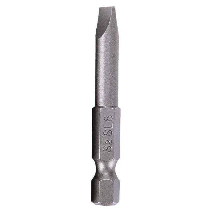 50mm Magnetic Screwdrivers Bit Flat Head Slotted Tip Electric Power Repair Hand Tools SL 2 2.5 3 4 5 6 Alloy Steel 2.0-6.0mm