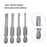 4pcs Flat Head Screwdriver Bits 50mm Long Magnetic Tip Slotted Screwdriver Bits 3-6mmS2 Steel 1/4 Inch Shank Flat Head Bits