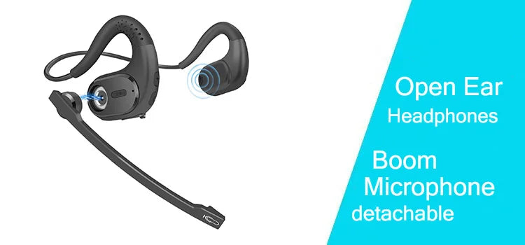 Open Ear Headphones TWS Wireless Bluetooth Earphones Noise Cancelling Microphones Headsets with Lights for Night Runnning Sport