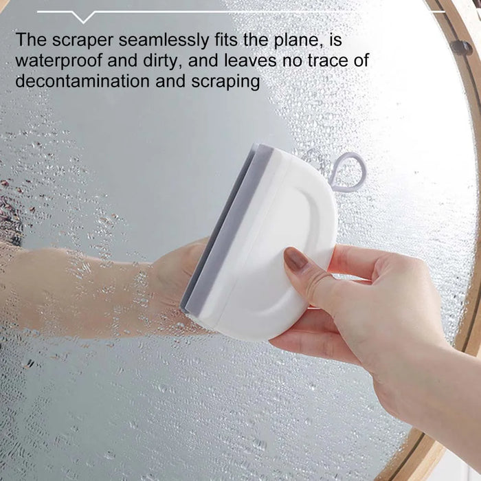 2pc Shower Squeegees Countertop Wiper Mini Glass Shower Squeegee For Window, Glass, Door Shower Silicone Cleaning Tool