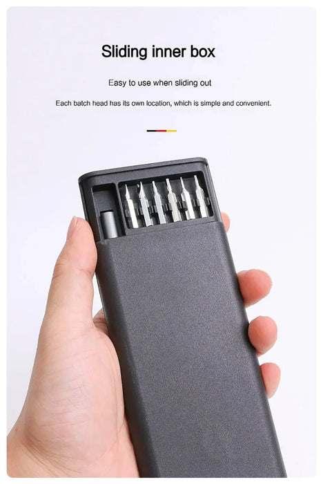 Precision Screwdriver Set 25 in 1 Screw Driver Se Hexagonal Flat Head Magnetic Screwdriver Head for Car Computer Phone Home Use