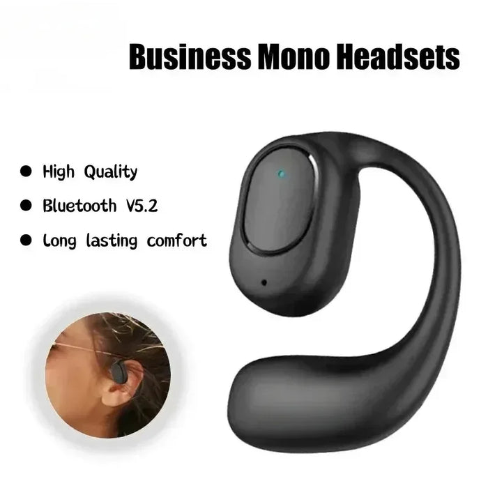 Single Ear Headphones Left Ear Headphones for Sport Running Wireless Earphones Cycling Driving Cellphones Gamer Headphones