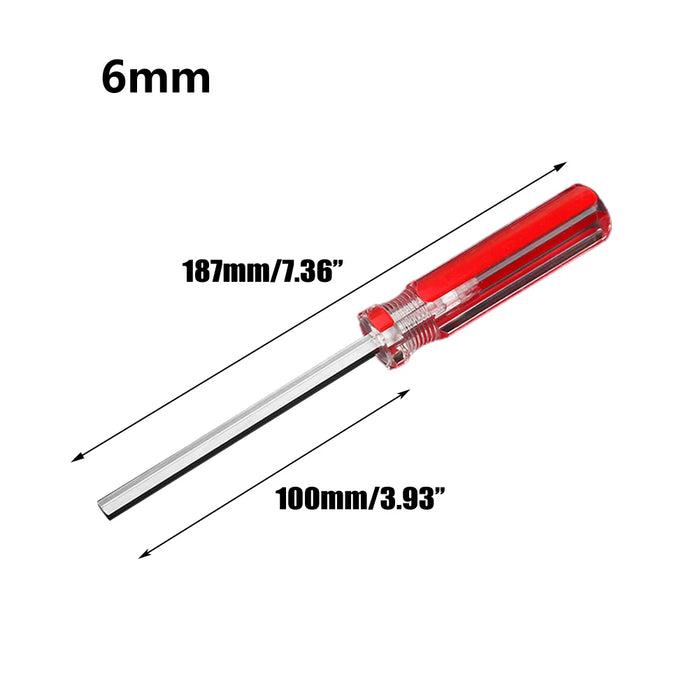 1.5-6mm Hexagon Screwdriver Set Flat Head Hex Magnetic Repair Home Repairing Tool Steel Screw Driver Locked Screws Silver Red