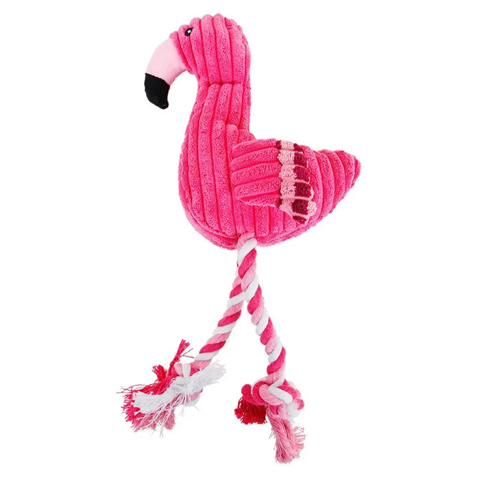 Squeaky Chew Bite - Resistant Animal Shape Plush Toy for Small Dogs, Pet Puppy Corduroy Dog Toys, Pets Accessories Supplies