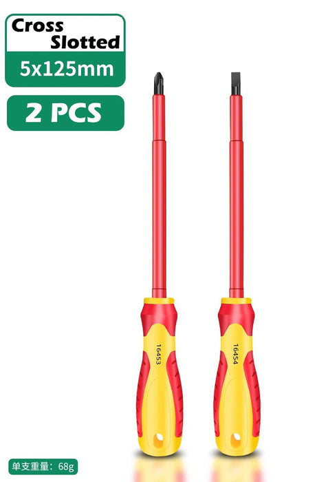 Insulated Screwdriver Slotted Cross Screwdrivers Phillips Flat Driver Electrician's Professional Maintenance Tools Hand Tool