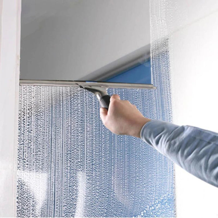 Squeegee For Shower Window Glass Stainless Steel Rubber Cleaning Brush Door Home Office Cleaner Streak-Free Car Glass 25/35/45cm