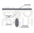 Shower Squeegee for Glass Doors & Walls - 10" Squeegee with Adhesive Hook - Pack of 2/Gray