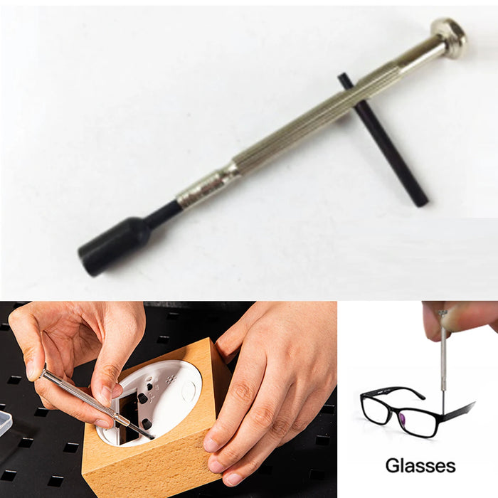 16-screwdriver set, flat head, cross head and hexagonal head, suitable for toy, eyewear, computer and watch repair.