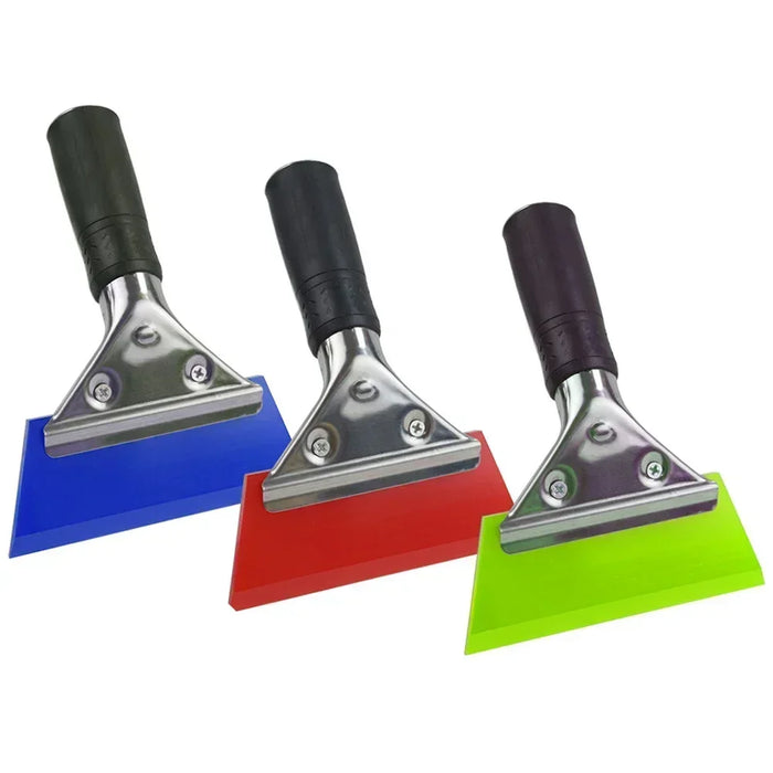 Car Squeegee with Stainless Steel Handle Rubber Snow Shovel Windshield Window Ice Scraper Car Wrap Air Bubble Remove Tool