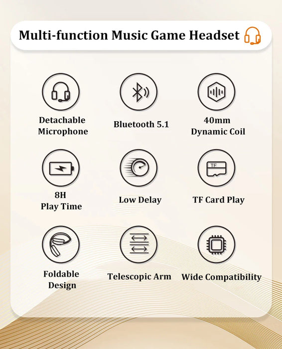 Headphone Wireless Bluetooth TWS HIFI Headset Passiv Noise Reduction Game Earphone Subwoofer Earplug for Iphone Sumsamg Earpiece