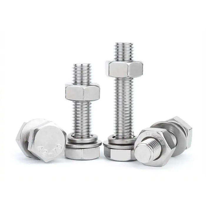 Flat Washer Hex Bolt Spring Nut Round Head 304 Stainless Steel Screw Square Neck Flange Nut Hexagon Head Screw