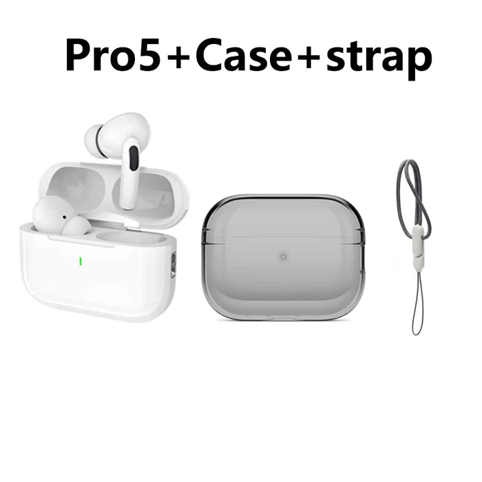 Wireless Bluetooth Earphones Pro 5 TWS Max Sport Earbuds  In Ear Noise Cancelling Headset For iPhone Android Headphone