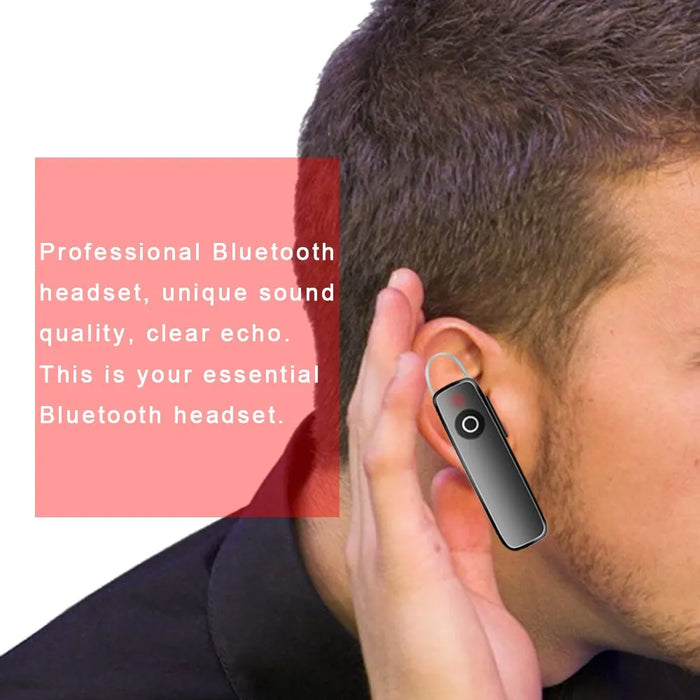 Bluetooth Headset Stereo Wireless Earplug Noise Reduction Unilateral Business Headset Tws Mini Portable M165 4.0 Sports