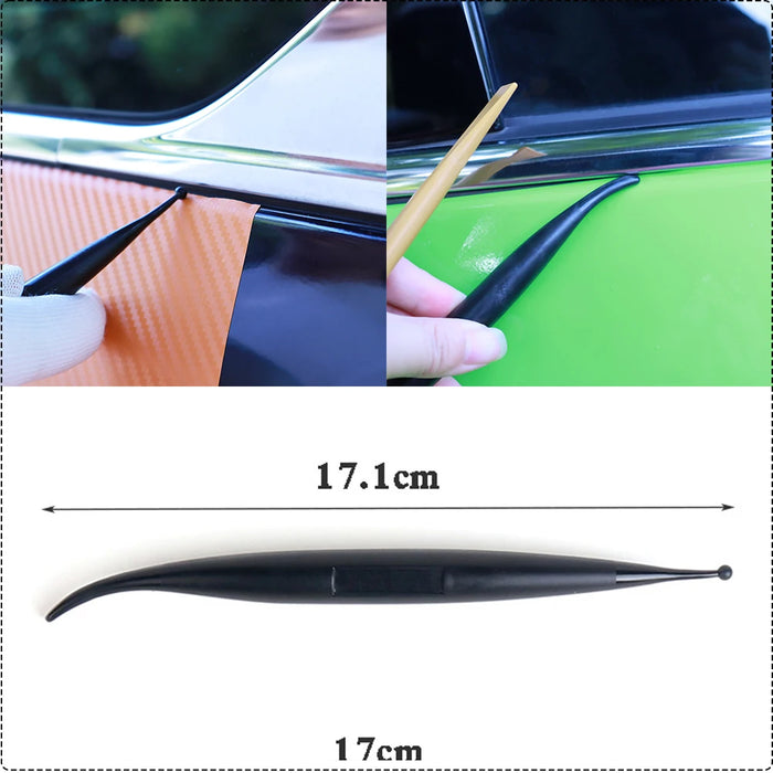 Vinyl Car Wrapping Flexible Micro Squeegee Curves Slot Tint Tool for Vehicle Wraps and Auto Stickers Installing Small Scraper
