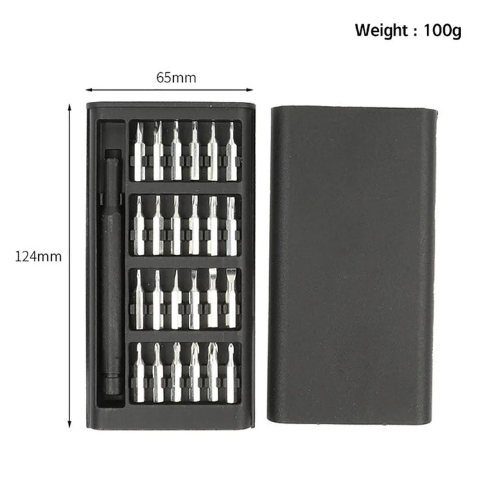 Precision Screwdriver Set 25 in 1 Screw Driver Se Hexagonal Flat Head Magnetic Screwdriver Head for Car Computer Phone Home Use