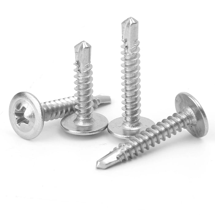 Flat Head Cross Phillips Self Drilling Screw DIY Large Cross Plate Head Drill Tail Full Thread Screws Fastener Stainless Steel