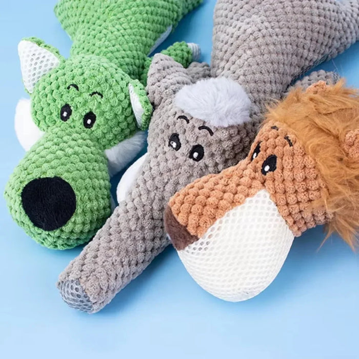 Plush Cartoon Puppy Dog Toys Pet Dog Chew Squeak Toys for Small Dogs Teeth Grinding Cleaning Are Not Easily Deformed Pet Toys