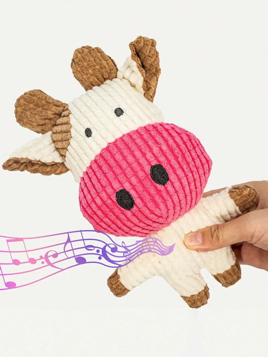 Cute Plush Toys Squeak Pet Cow Rabbit Animal Plush Toy Dog Chew Squeaky Whistling Involved Squirrel Dog Toys Cute Plush Toys Squ