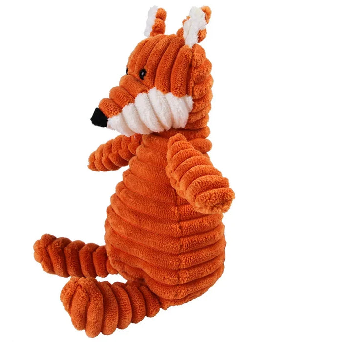 Squeaky Chew Bite - Resistant Animal Shape Plush Toy for Small Dogs, Pet Puppy Corduroy Dog Toys, Pets Accessories Supplies