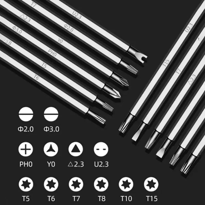 12 In 1 Magnetic Screwdriver Set Cross Flat Shaped Screwdriver Head Multifunctional Precision Handheld Maintenance Tool