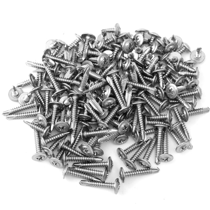 Flat Head Cross Phillips Self Drilling Screw DIY Large Cross Plate Head Drill Tail Full Thread Screws Fastener Stainless Steel