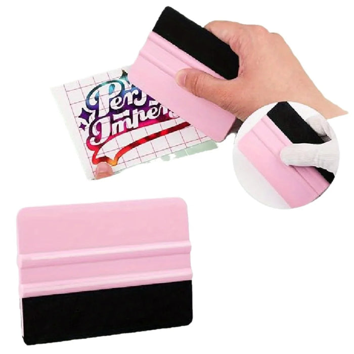 3pcs Ergonomic Felt Squeegees For Vinyl Crafting - Purple & Teal, Durable & Streak-Free Application Tools