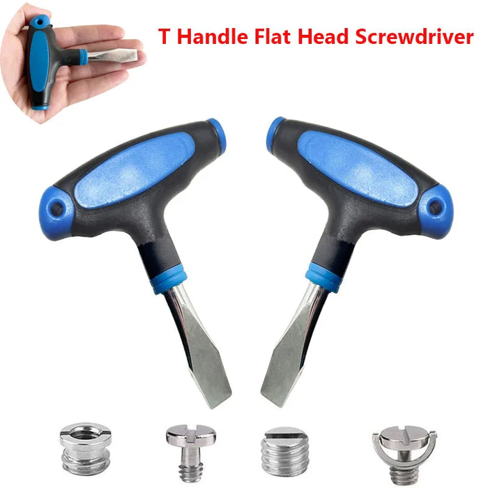 1PCS T Handle Flat Head Screwdriver for T Handle Slotted Screwdriver for Slotted Screw Used on Quick Release Plate Hand Tools