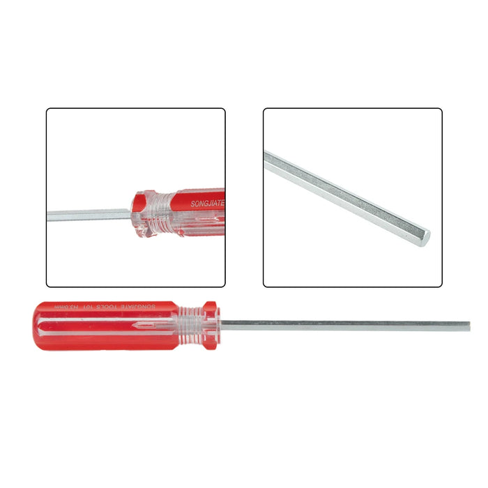 1.5mm-6mm Hex screwdriver set Hexagon driver Flat Head Hexagonal Screwdriver Allen Bolt Driver For FPV Racing Drone Reppair