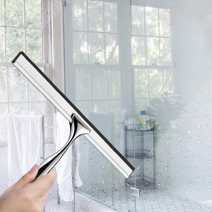 Premium Creative Steel Squeegee For Shower Doors, Bathroom, Window And Car Glass, All-Purpose Cleaning Glass Wiper